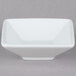 Tuxton BPB-065P 6.5 oz. Porcelain White Mini Footed Square China Bowl - 24/Case Main Thumbnail 3