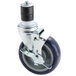 Eagle Group CAHP4-SB Equivalent 5" Zinc Swivel Stem Casters with Poly Tread for Work Tables   - 4/Set Main Thumbnail 4