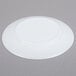 An Arcoroc white glass side plate with a circular rim.