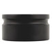 A black plastic container with a black round lid with a hole in the center.