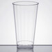 A WNA Comet Classicware clear plastic fluted tumbler on a table.