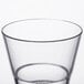 A clear plastic Thunder Group Starburst Rocks / Old Fashioned glass with a rim.
