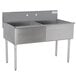 Advance Tabco 6-42-48 Two Compartment Stainless Steel Commercial Sink - 48" Main Thumbnail 3