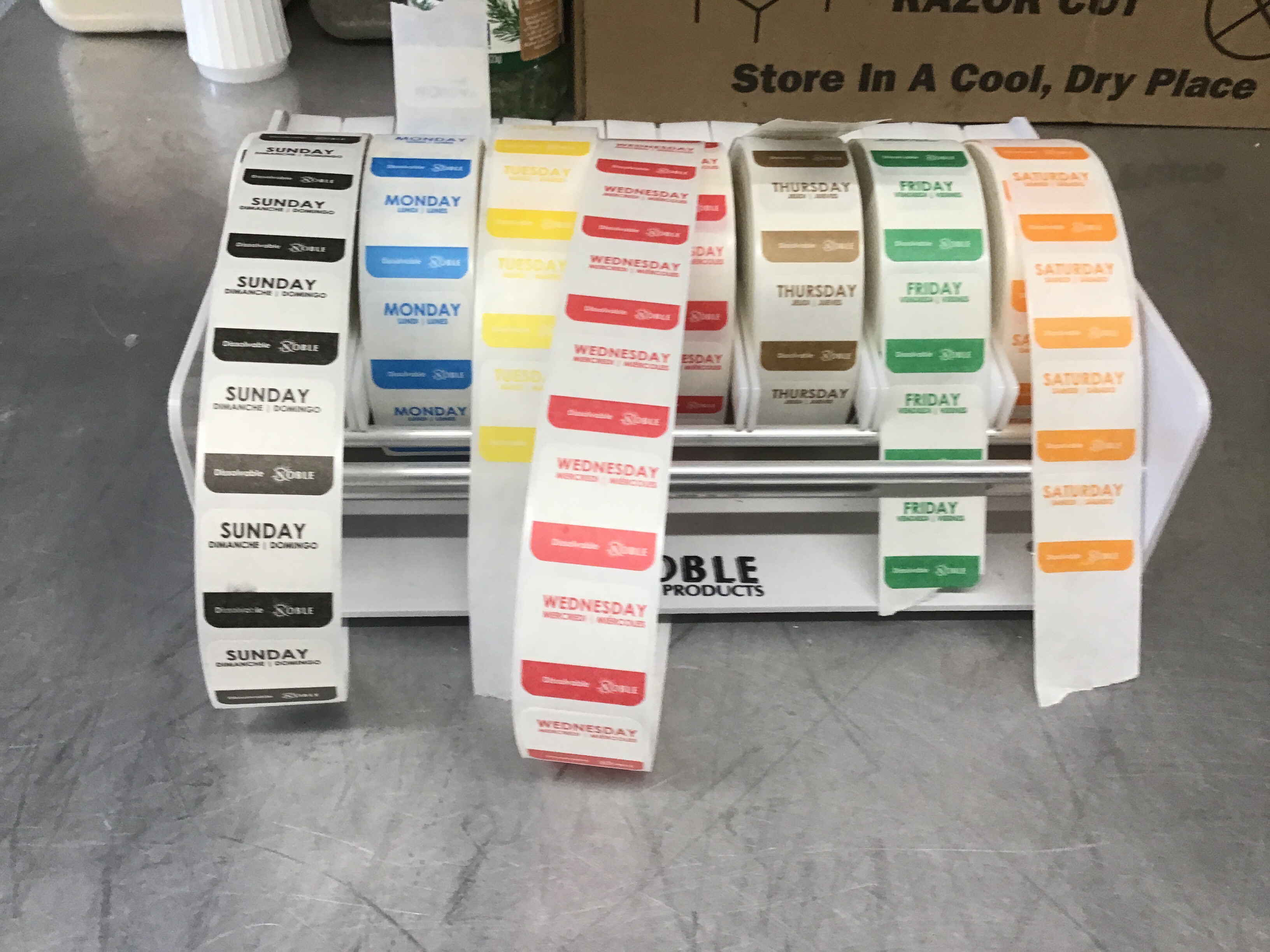 Day of the week daily stickers