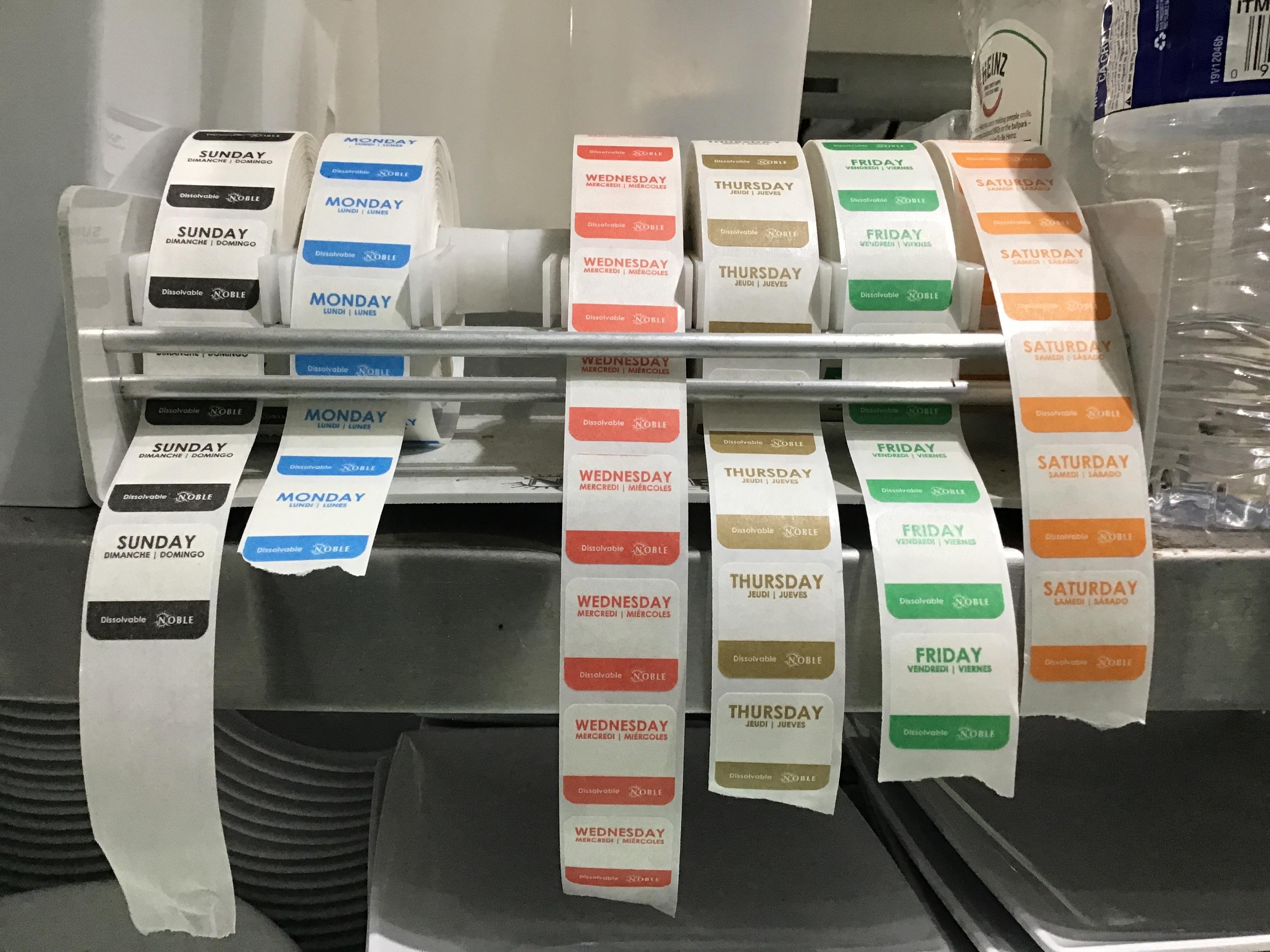 Label roll with dispenser