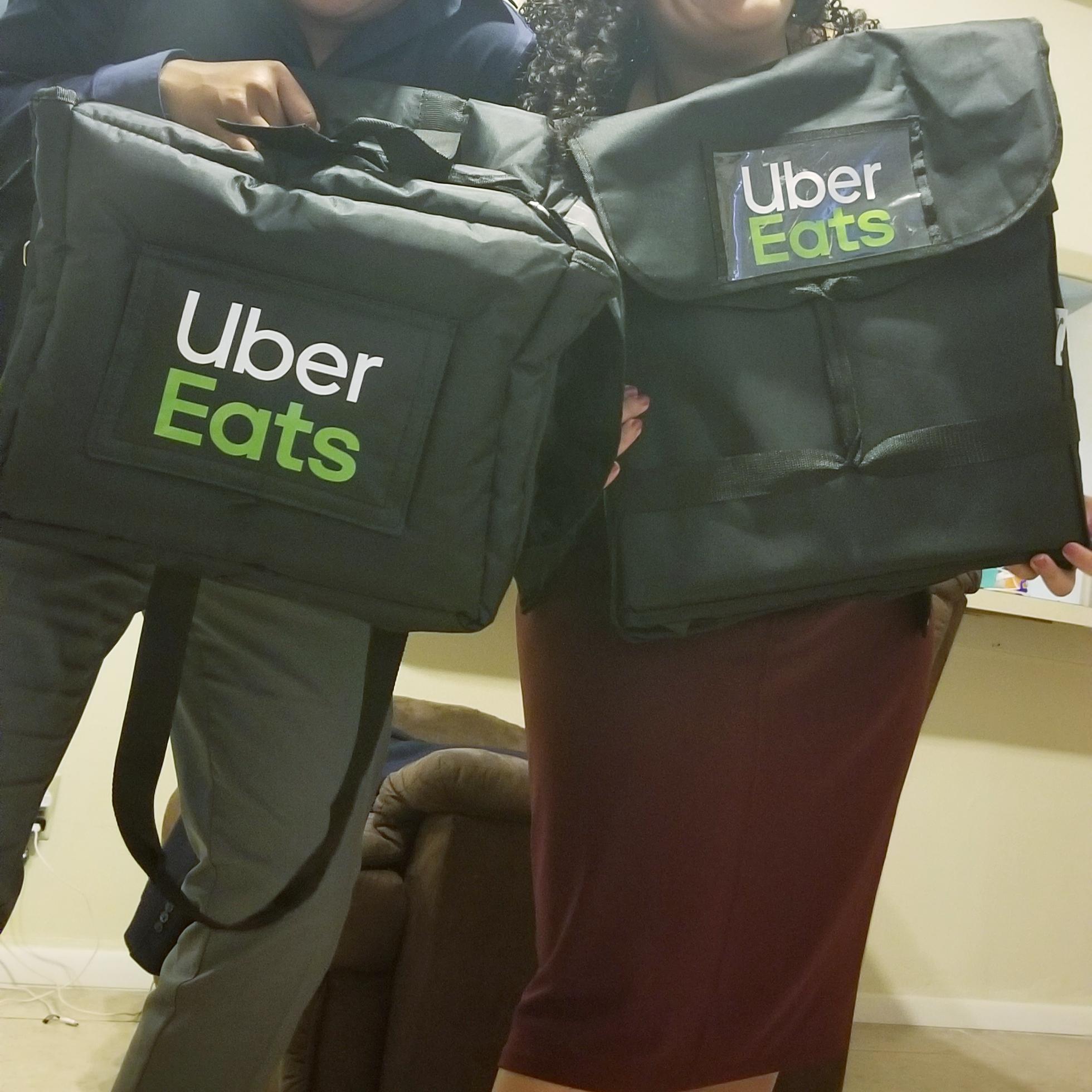 Choice Pizza and Serv-it Sandwich delivery bags custom made for Ubereats. Pay the shipping and get your bags here. Better quality.