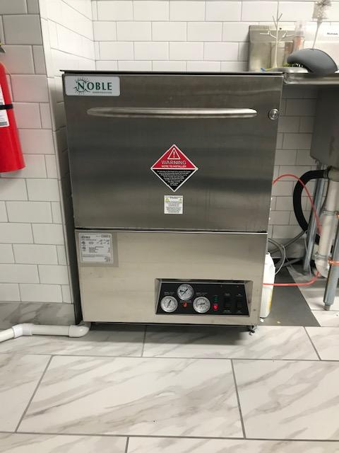Here's a picture of the crown jewel of our kitchen...our commercial dishwasher.
