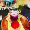 Dessert Pear margarita with salted rim.