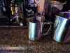 Our 12 oz frothing cup pictured next to his older brother, the 20 oz frothing cup.