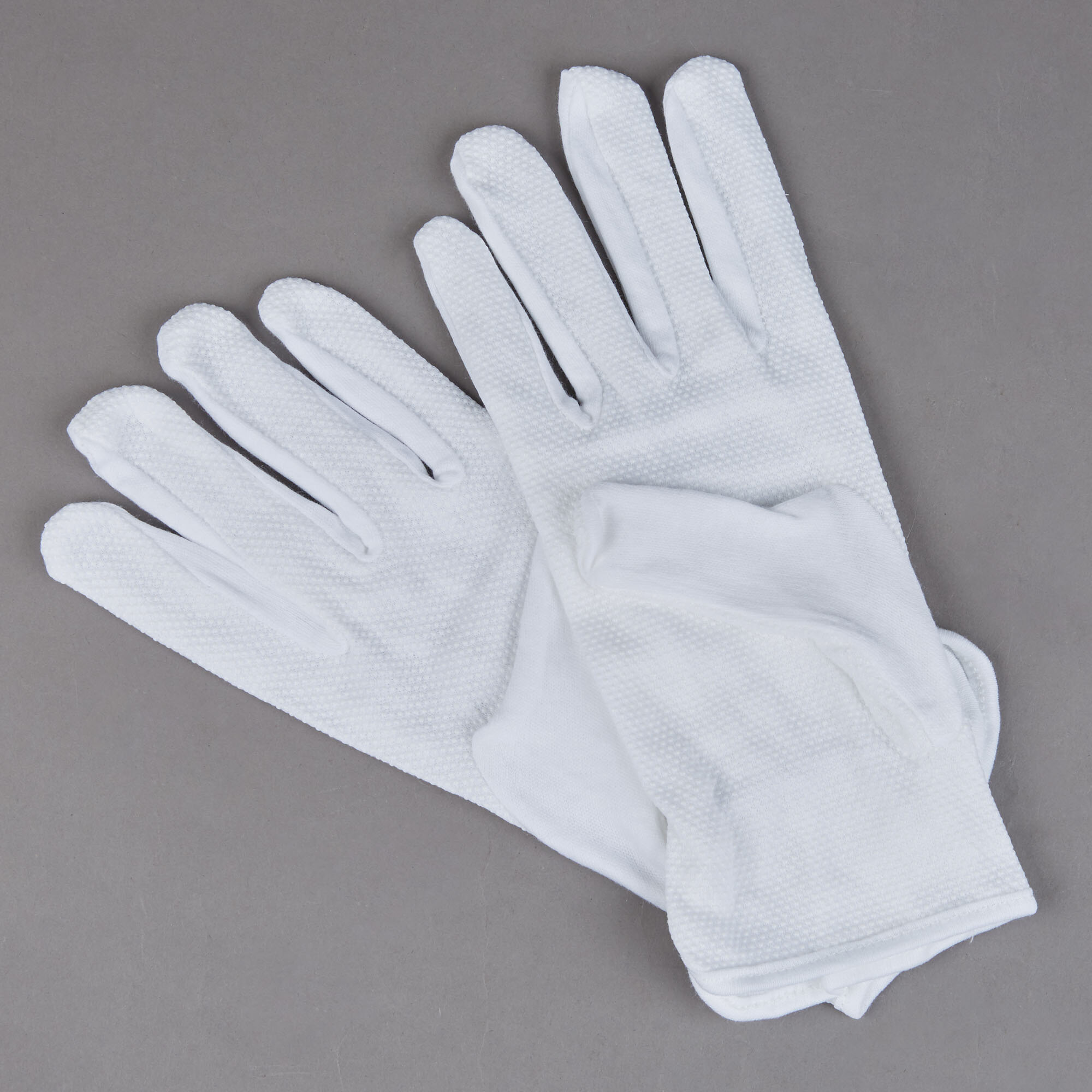 San Jamar 5312-WH-L White Waiter's Gloves - L