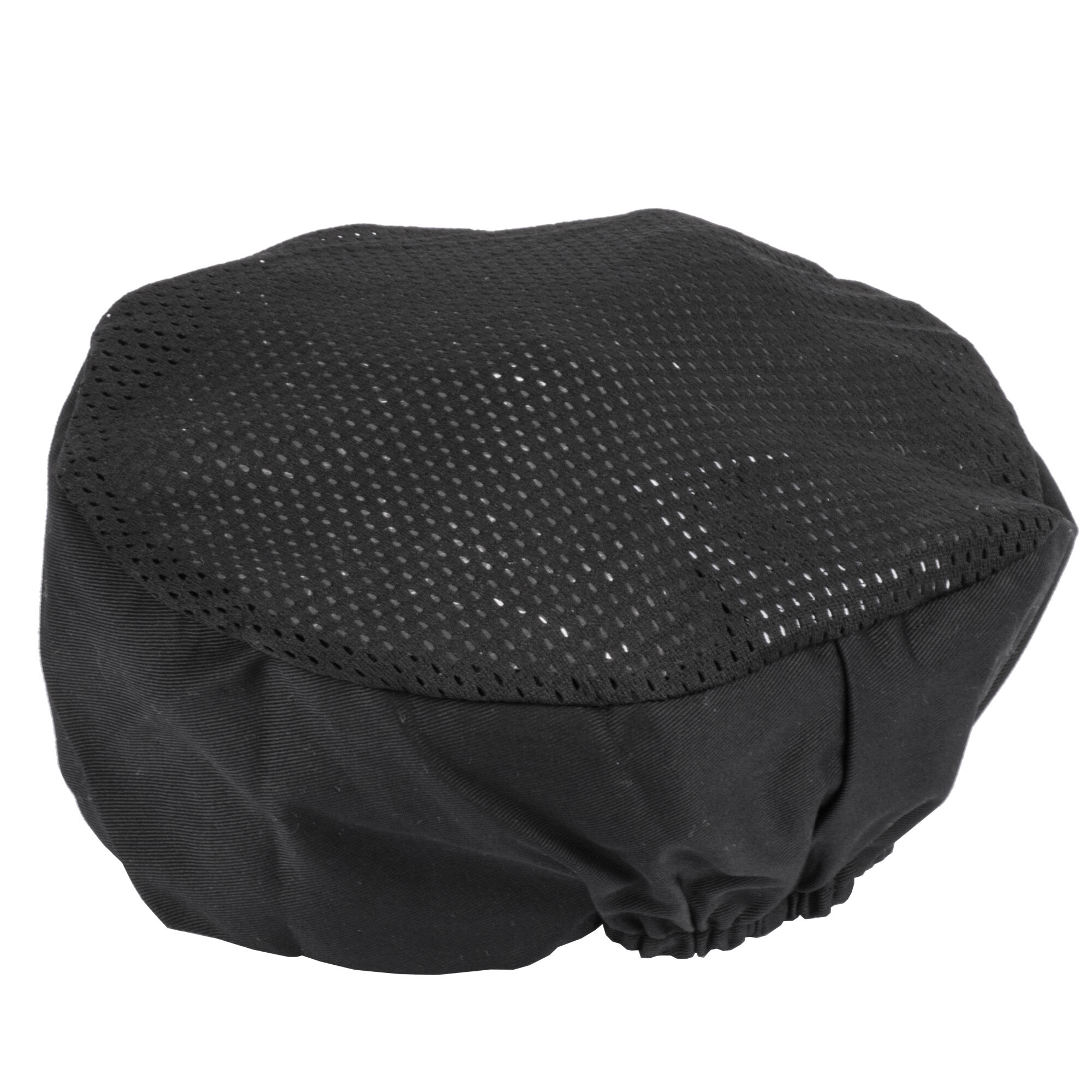Chef Revival Customizable Black Mesh Top Baker's Skull Cap / Pill Box
