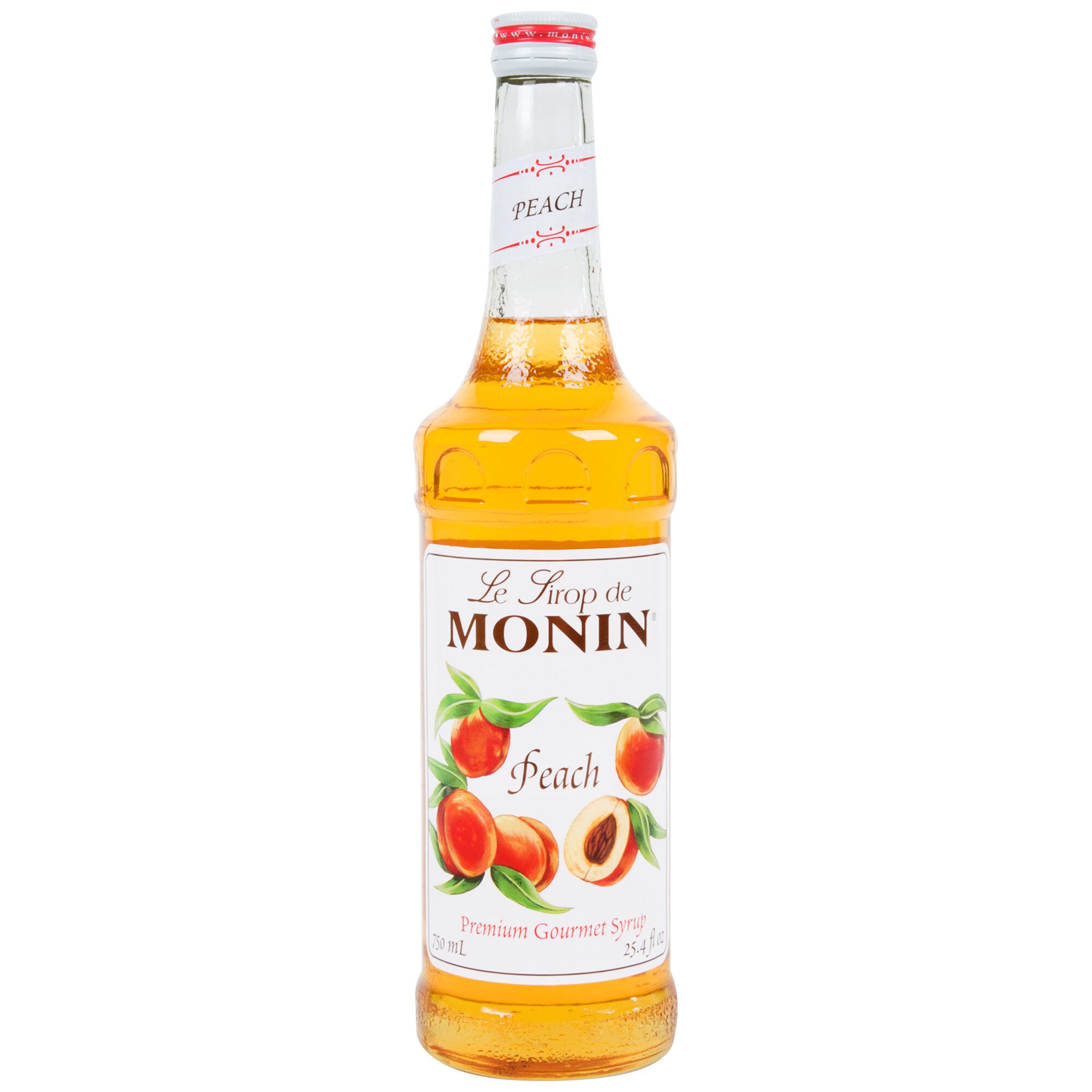 Monin 750 mL Premium Peach Flavoring / Fruit Syrup