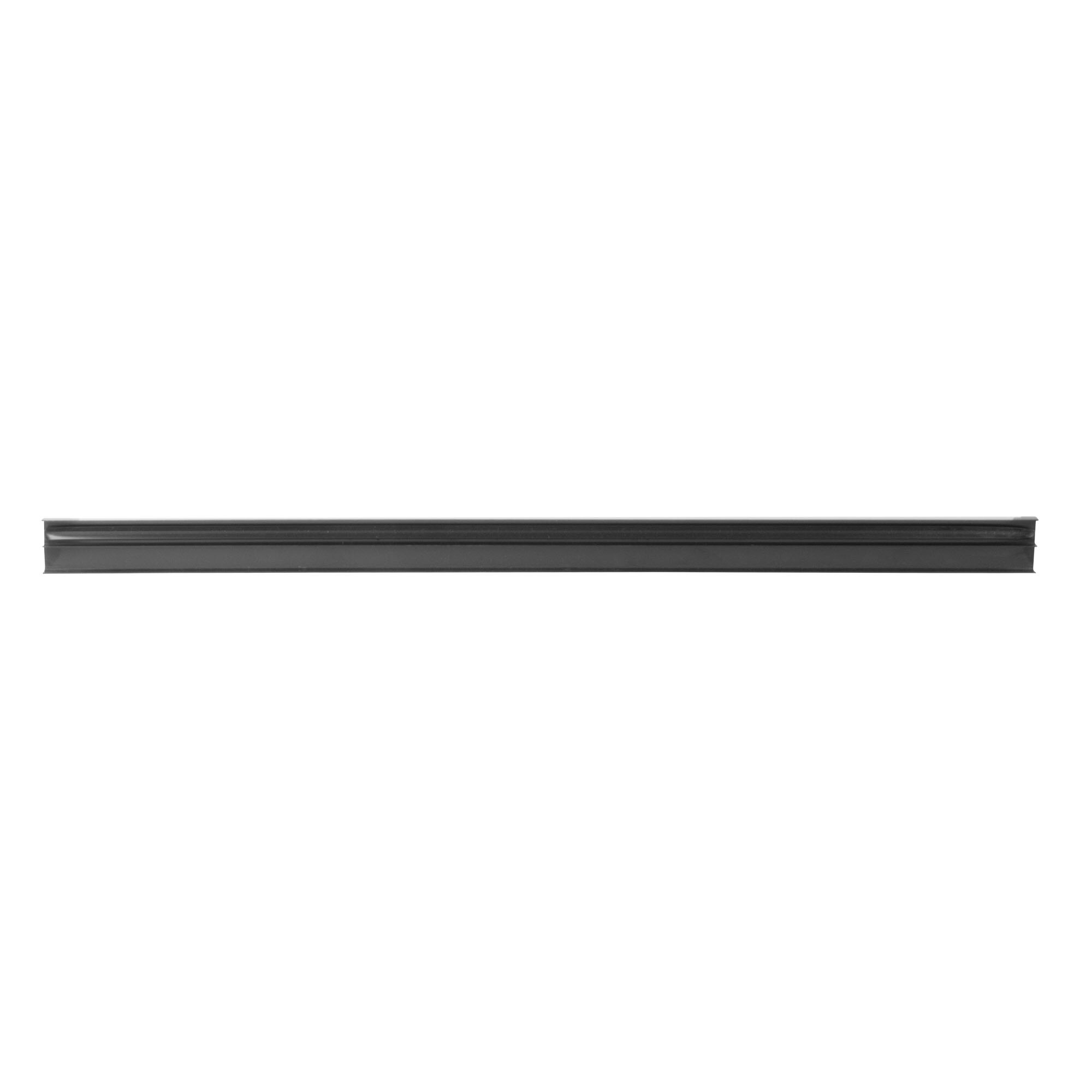 A black side door channel designed for Avantco GDS47 merchandisers.