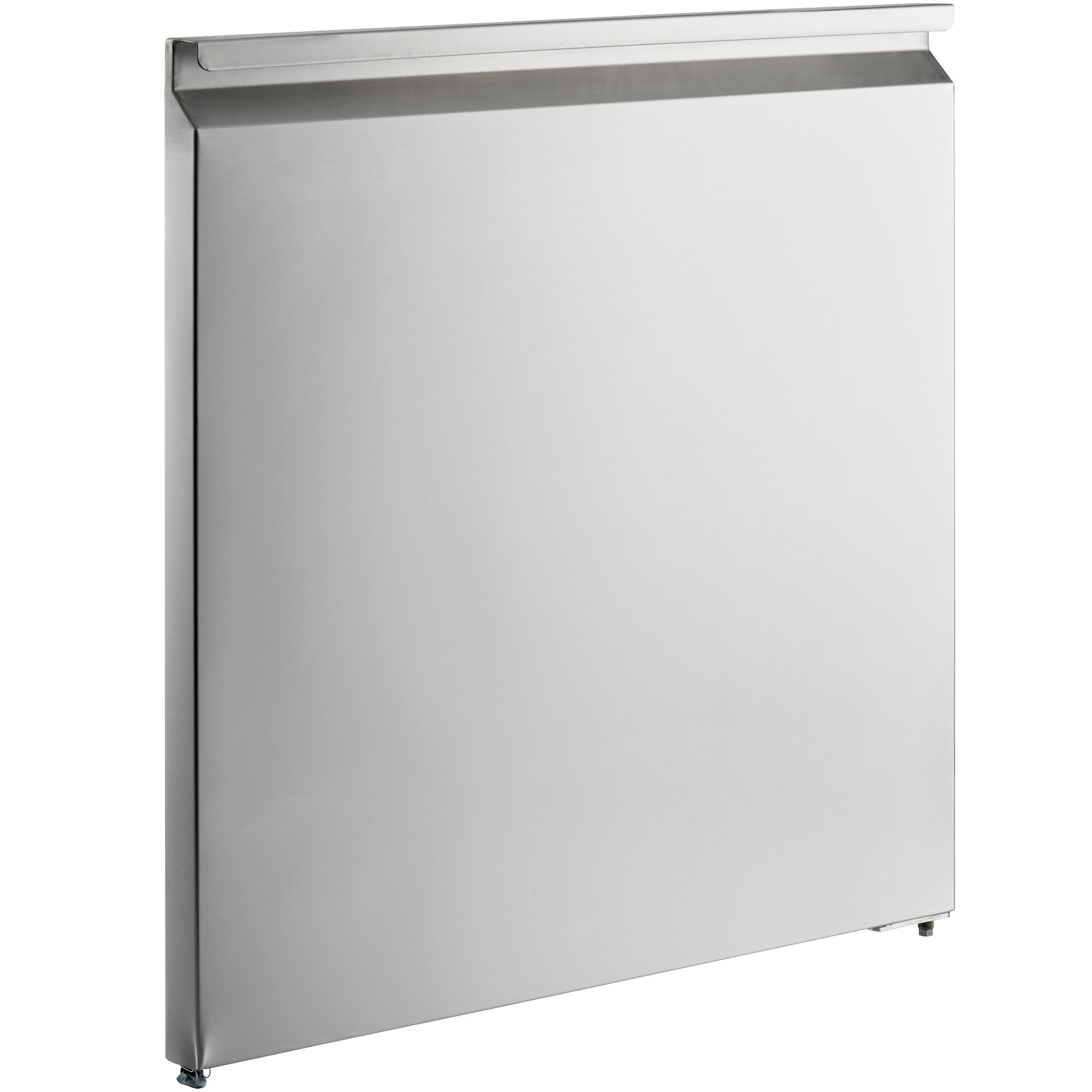 A silver rectangular solid door for Avantco refrigeration equipment with a white background.