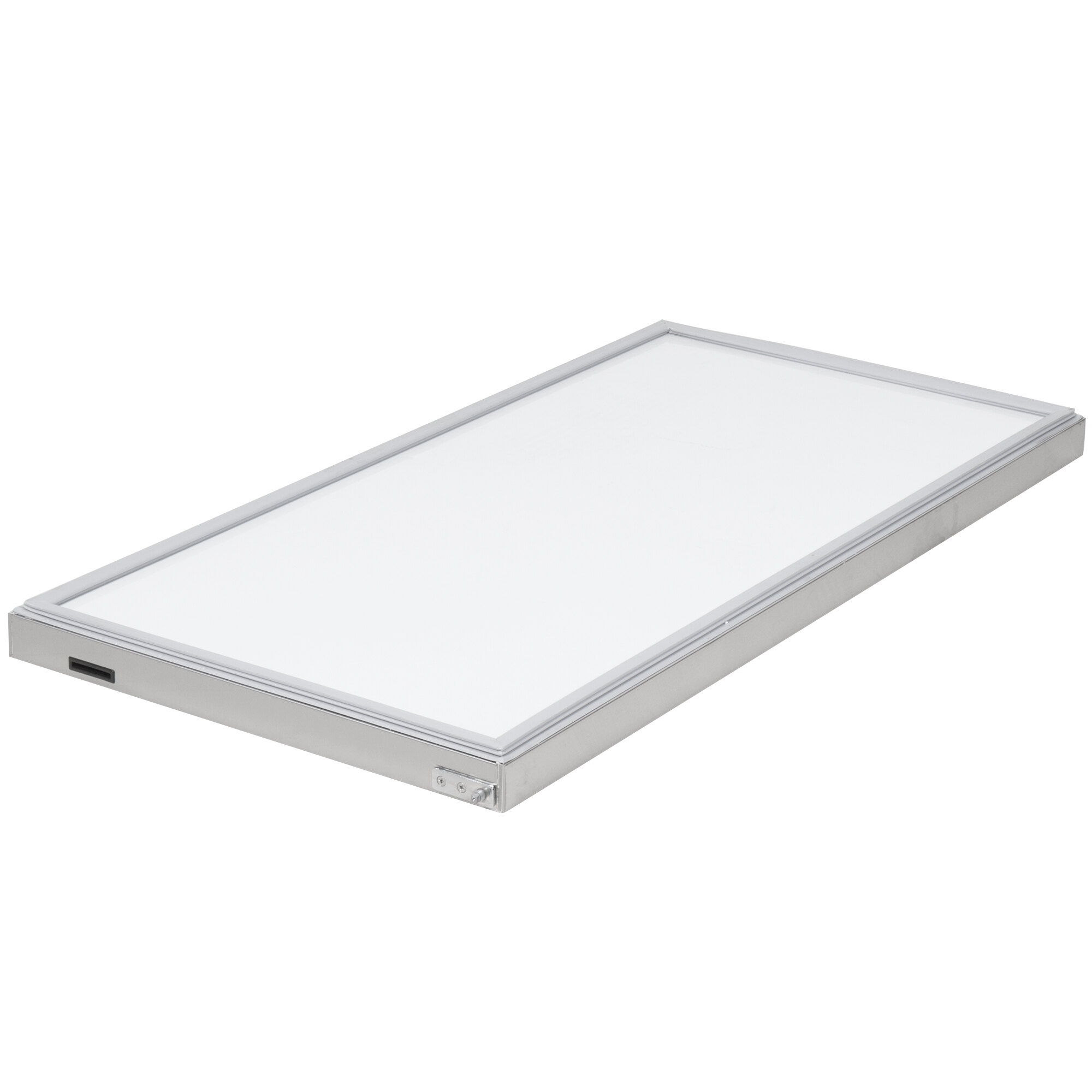 A white rectangular door panel with a white border.