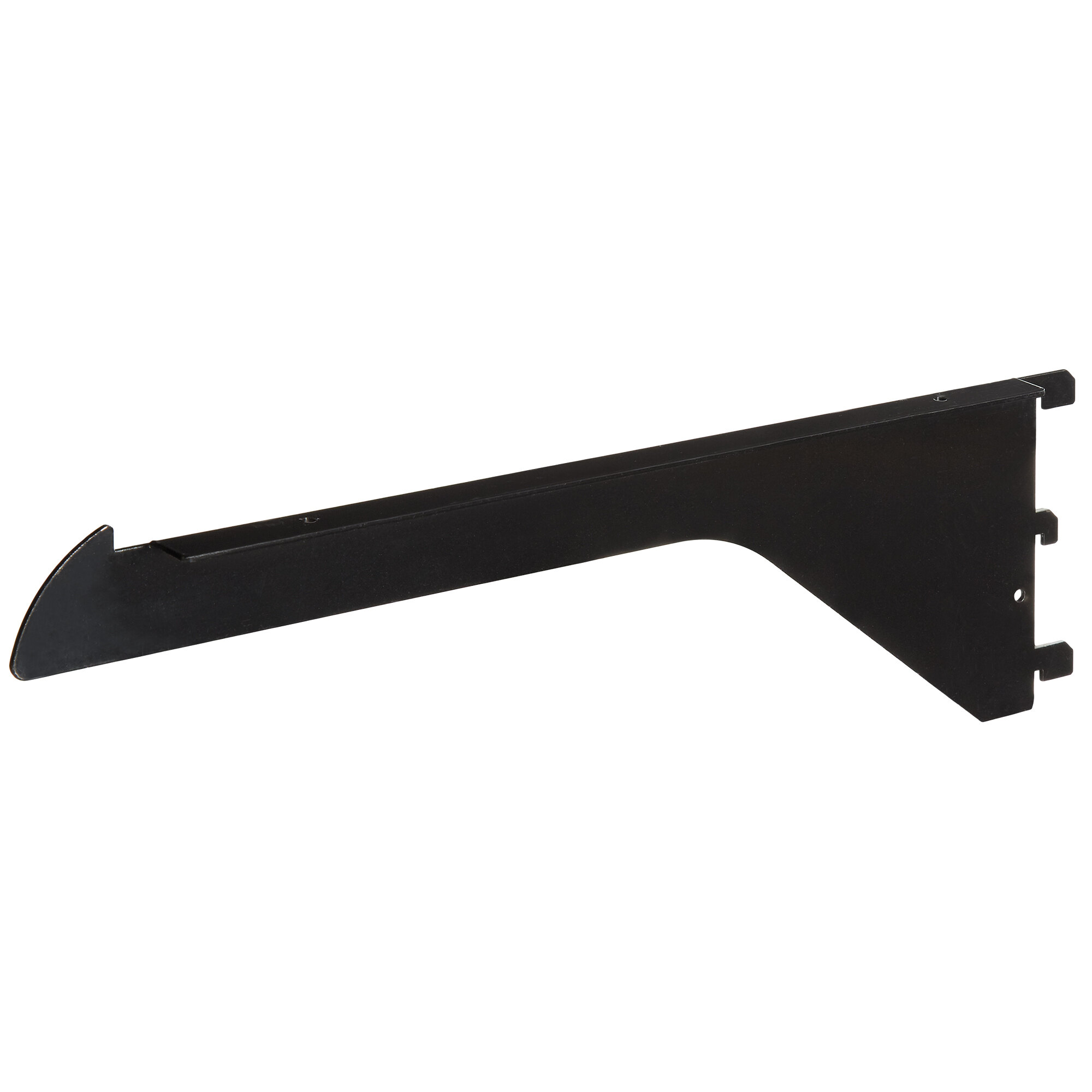 A black metal Avantco air curtain right side shelf bracket.