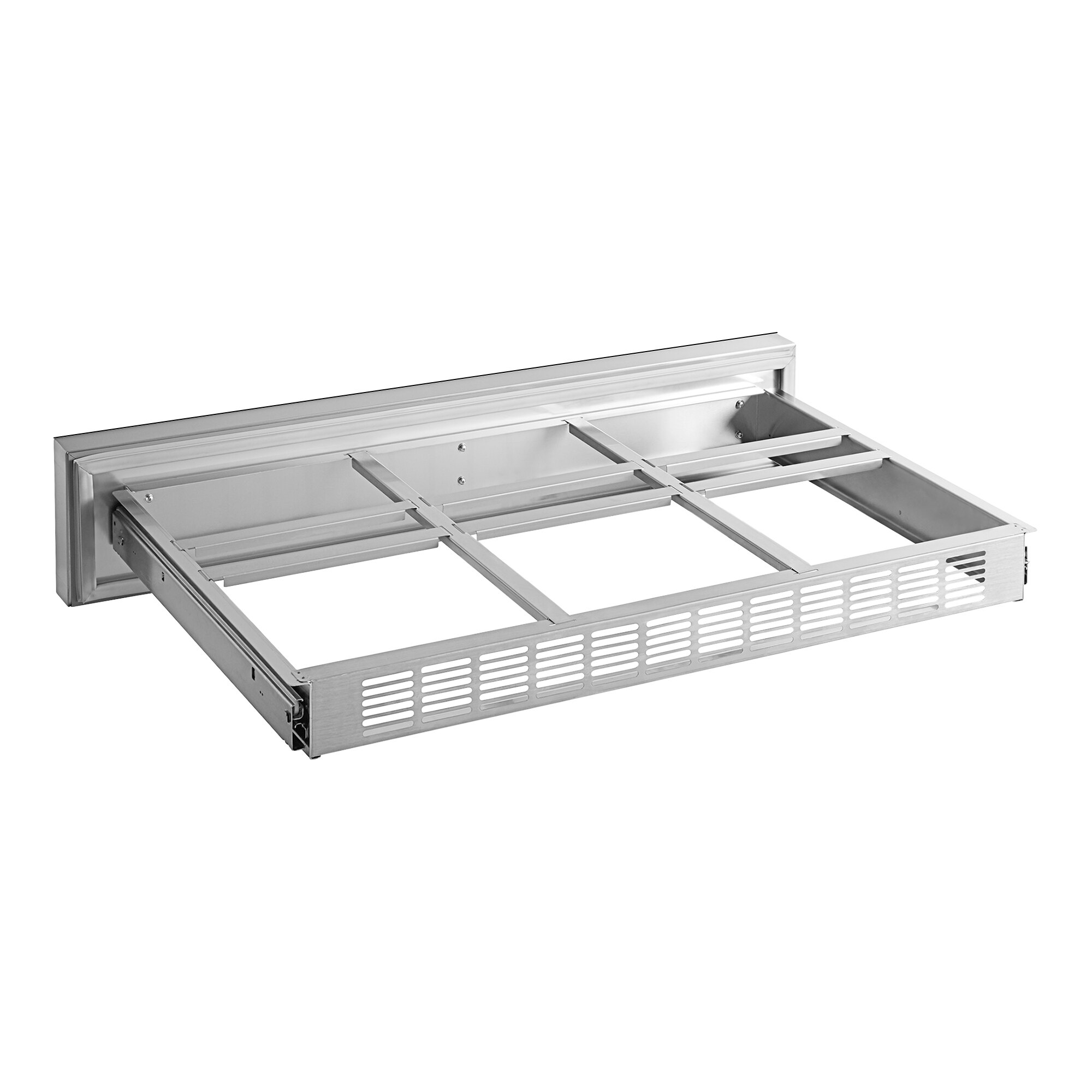 A metal drawer assembly designed for the Avantco CBE-52-HC refrigerated chef base.