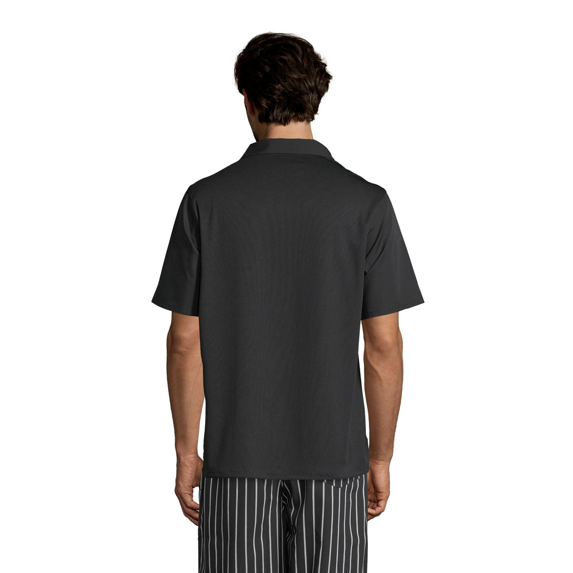 Uncommon Threads 0924 Black Customizable Short Sleeve Cook Shirt with ...