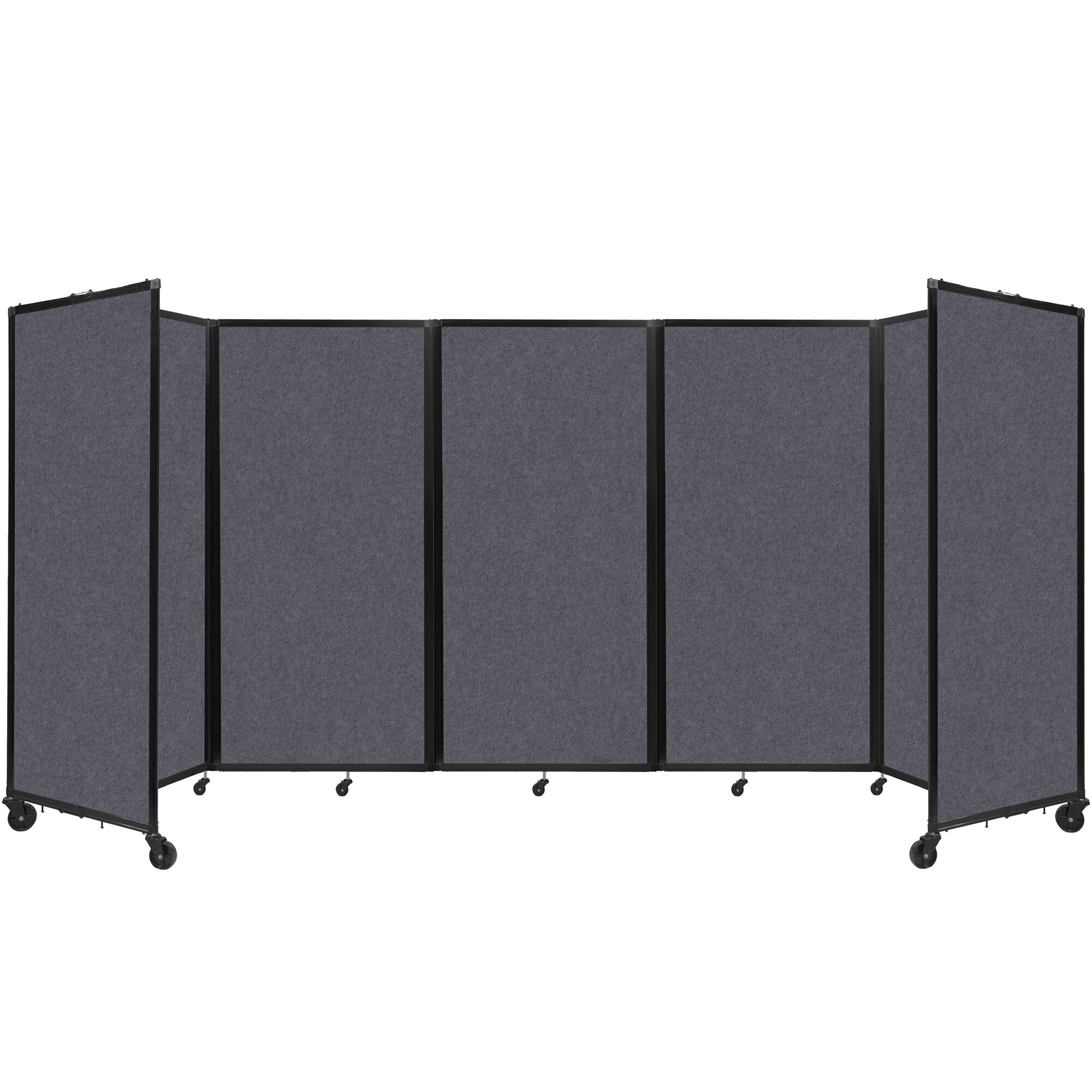 Versare 1932105 Dark Gray SoundSorb Folding Room Divider 360 14' x 6'