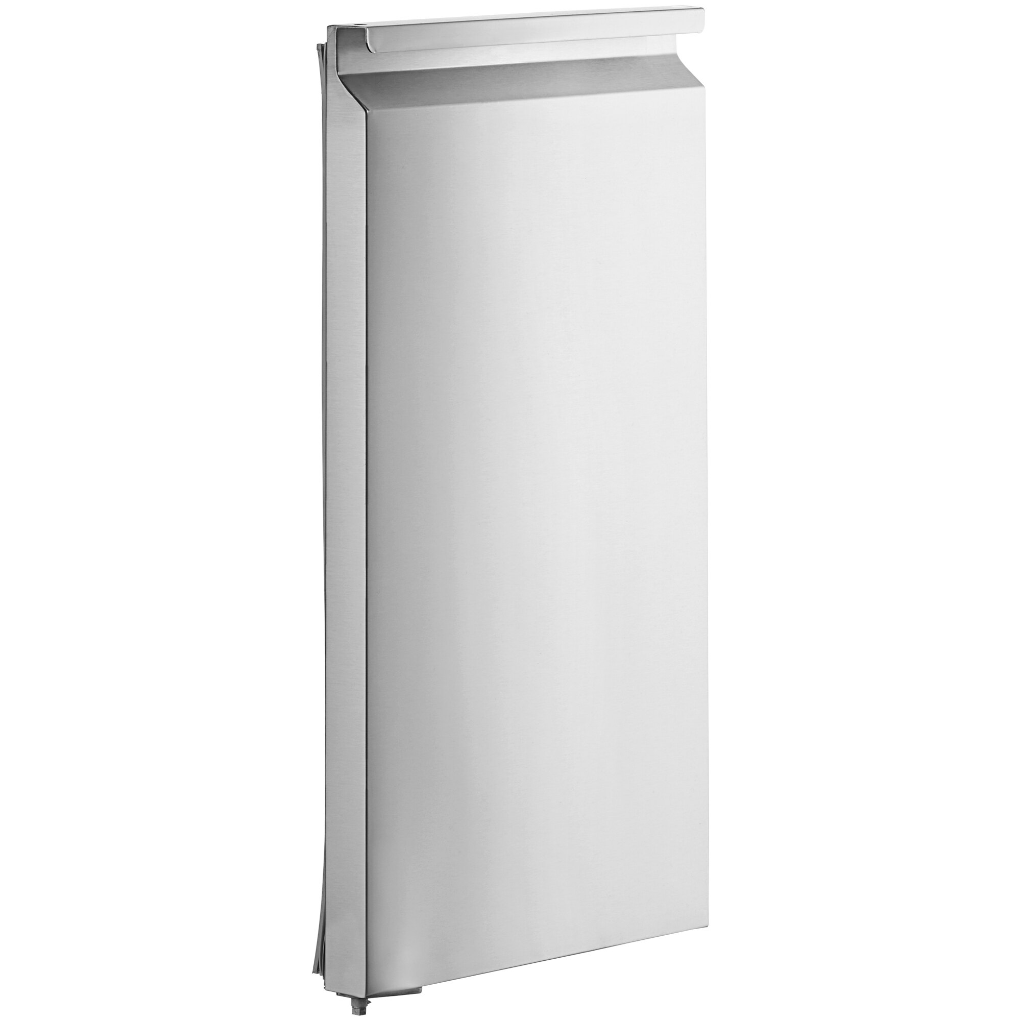 The left door for an Avantco stainless steel refrigeration unit with a black border.