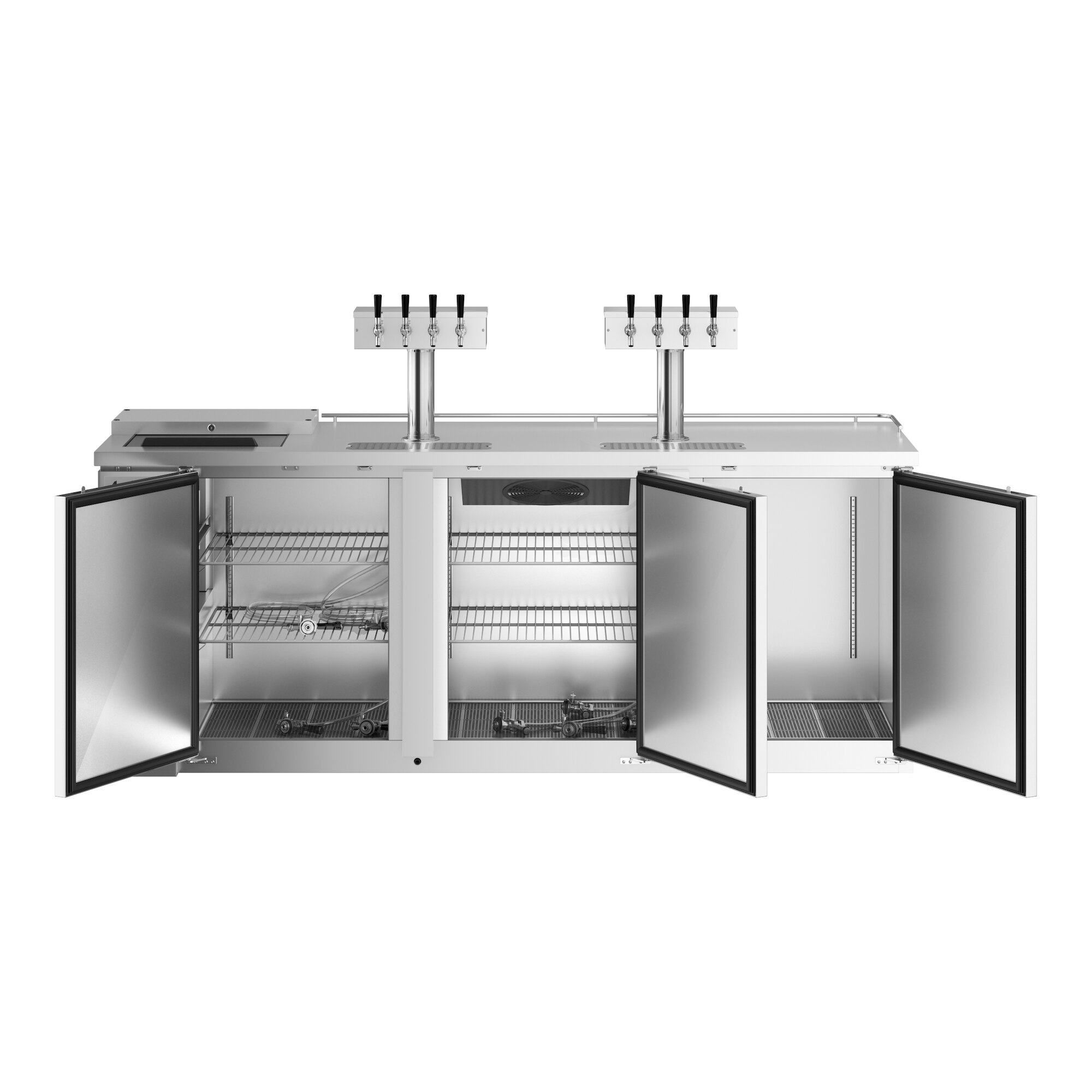 UDD-4-CT-S-8 Stainless Steel Kegerator / Beer Dispenser with