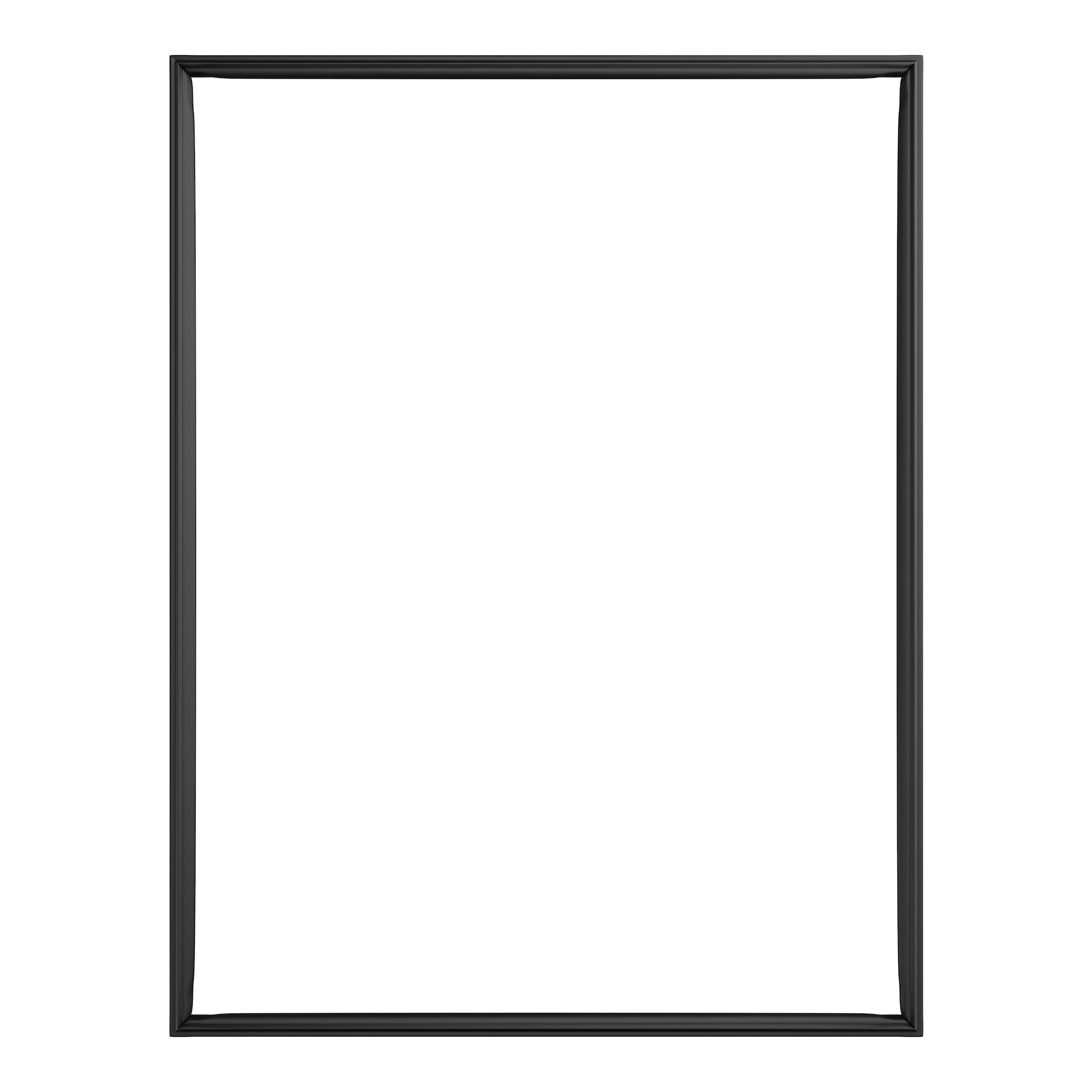 A black rectangular door gasket for an Avantco refrigerator with a white background.