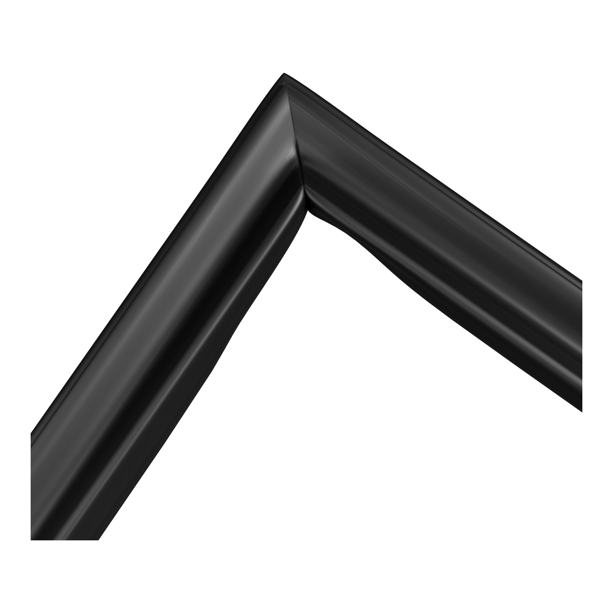 A black Avantco door gasket for refrigeration on a white background.