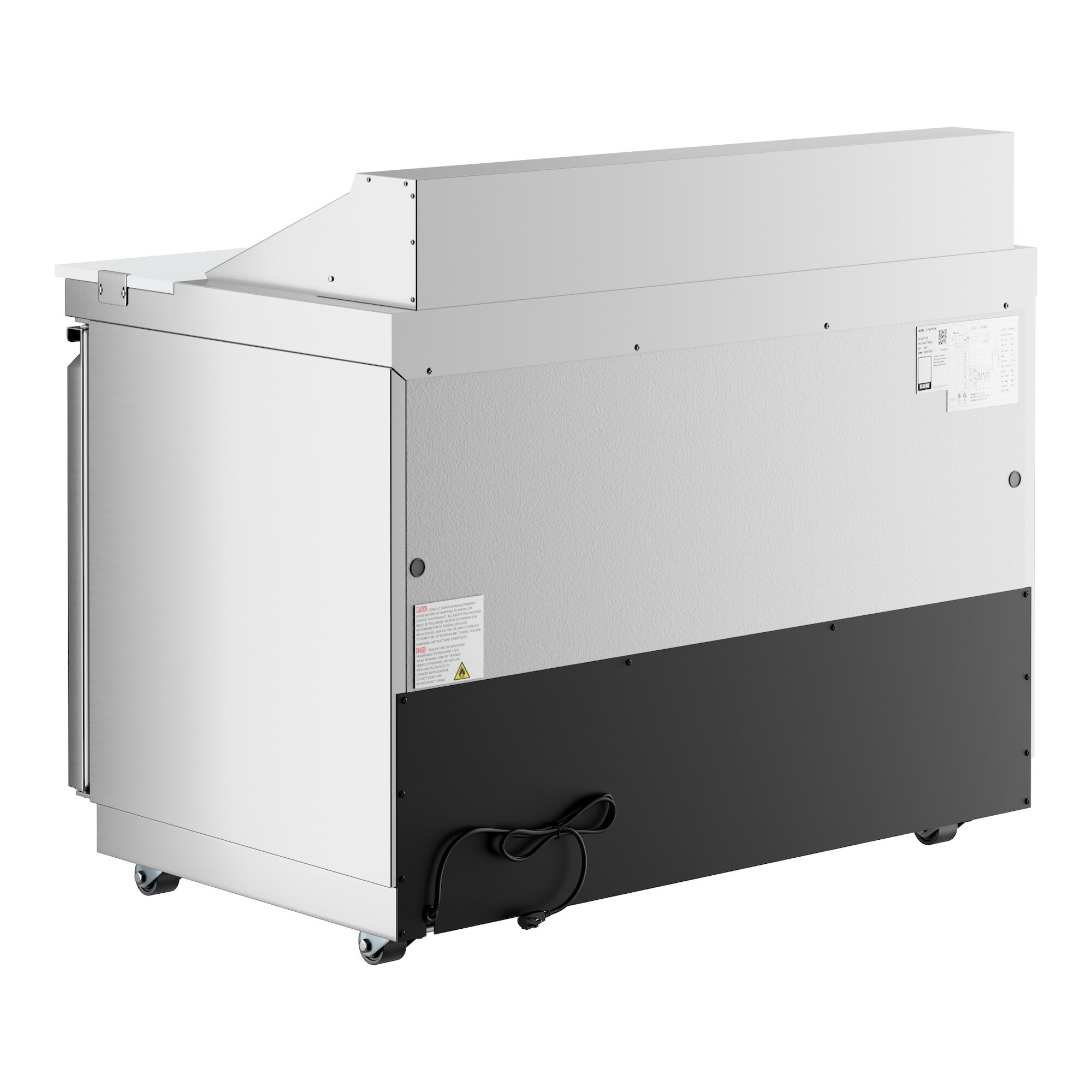 A 48-inch, two-door, front-breathing refrigerated sandwich prep table with a cutting top and WiFi capability.