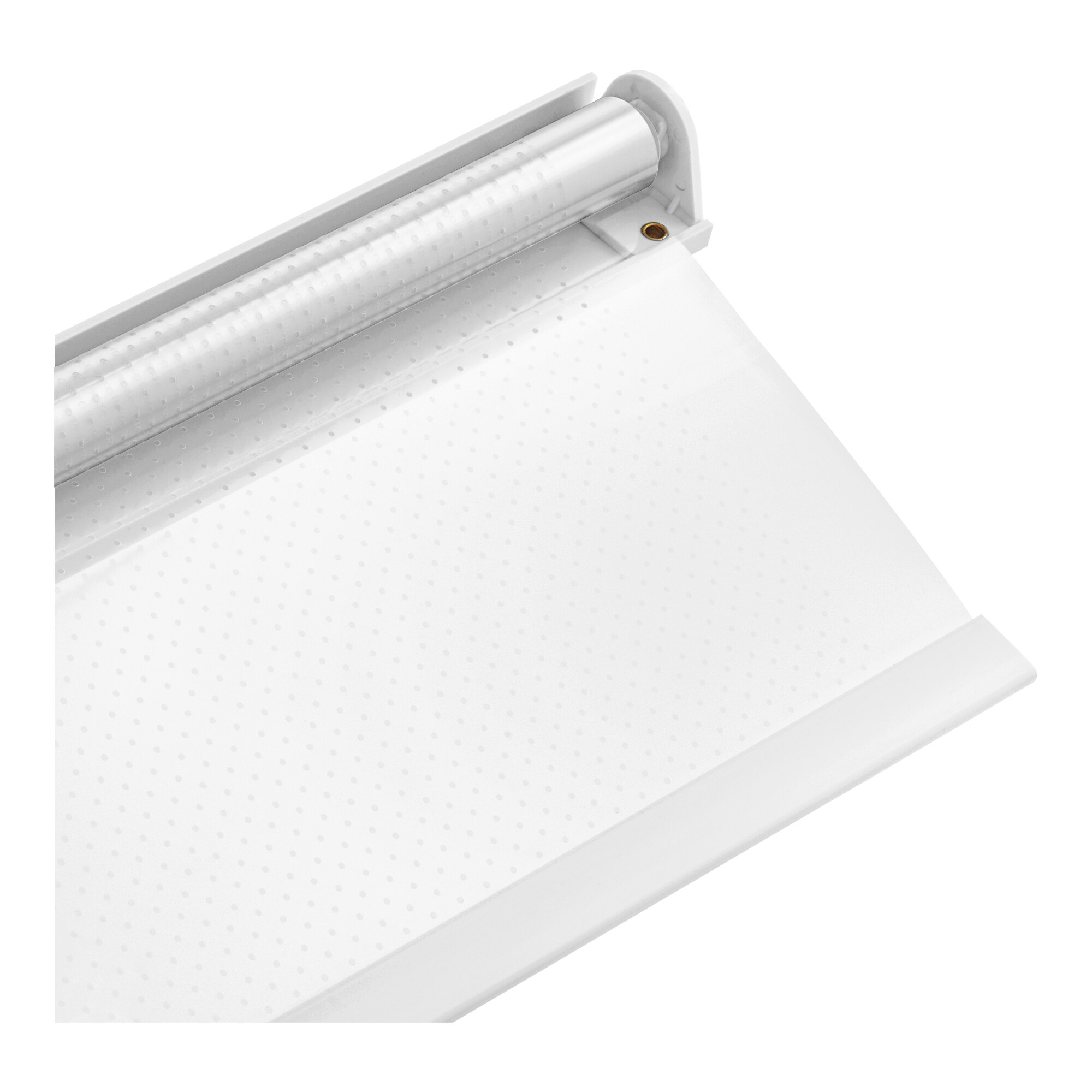 An Avantco white night curtain with a light on it.