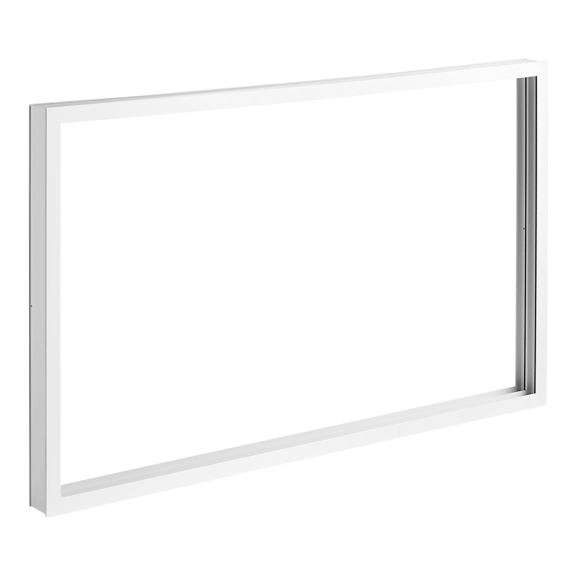 A white rectangular door frame.