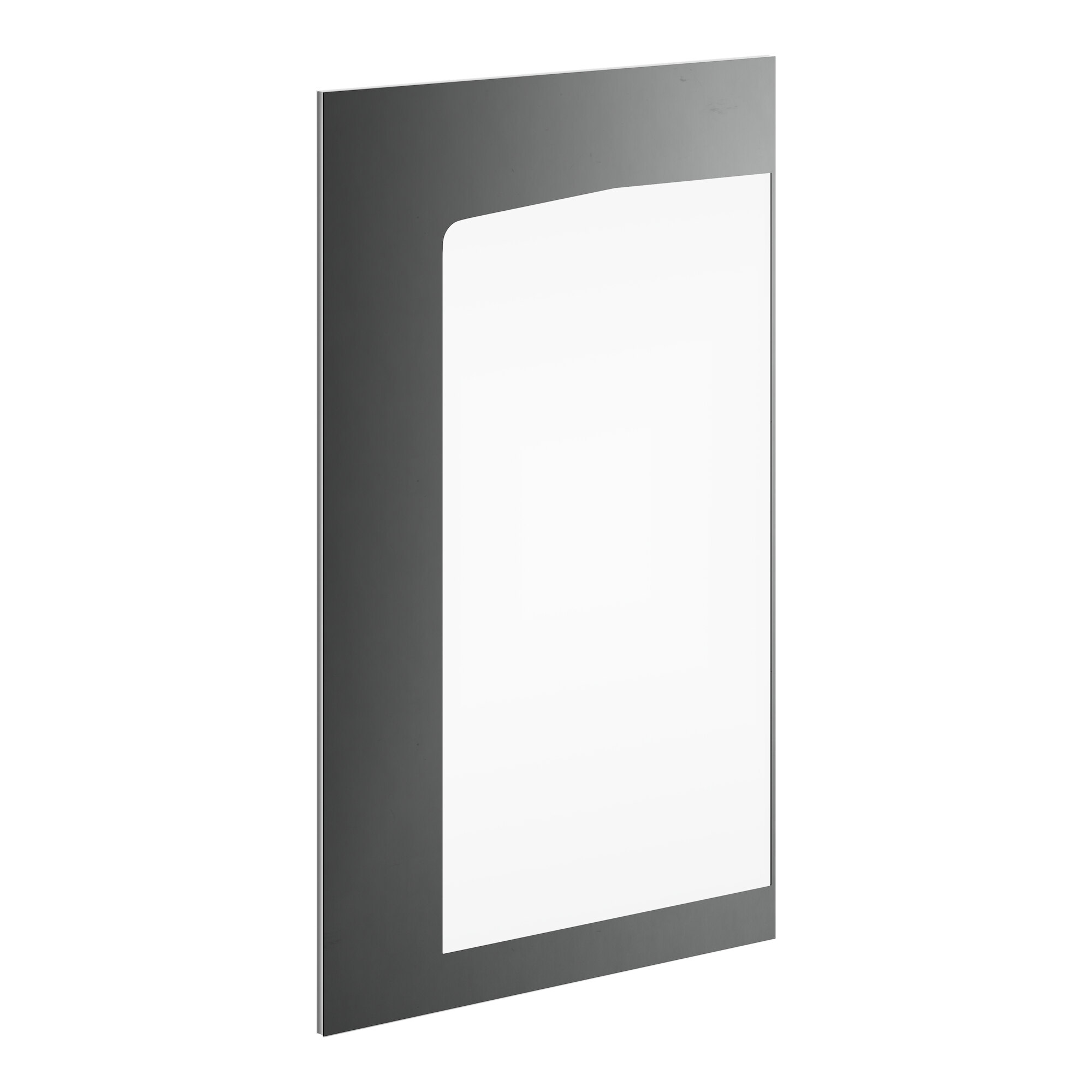 A rectangular object with a white glass panel.