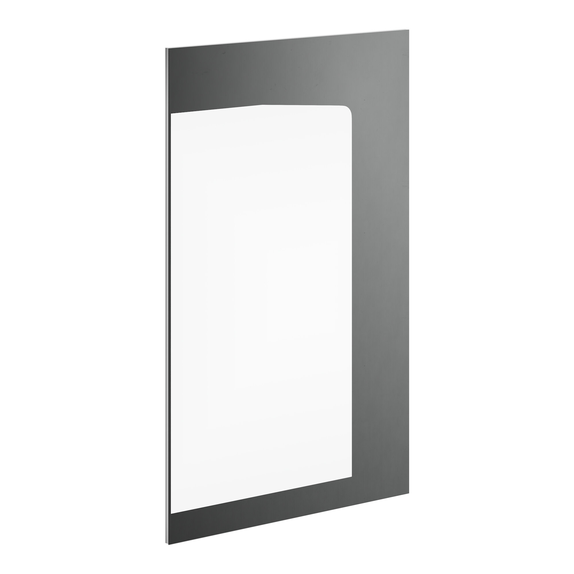 A rectangular object with a white surface and a black border.