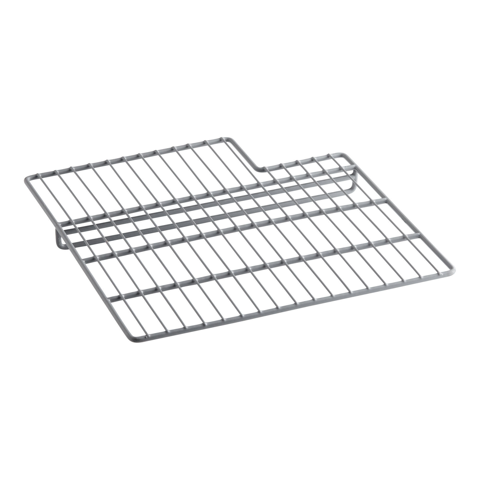 A metal left wire shelf designed for Avantco AWT-72R and AU-72R refrigerators.