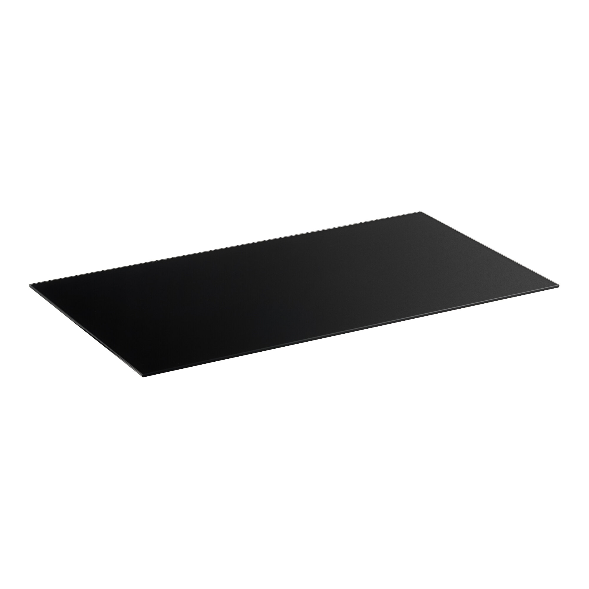 A black rectangular glass frame for an Avantco bakery display case.