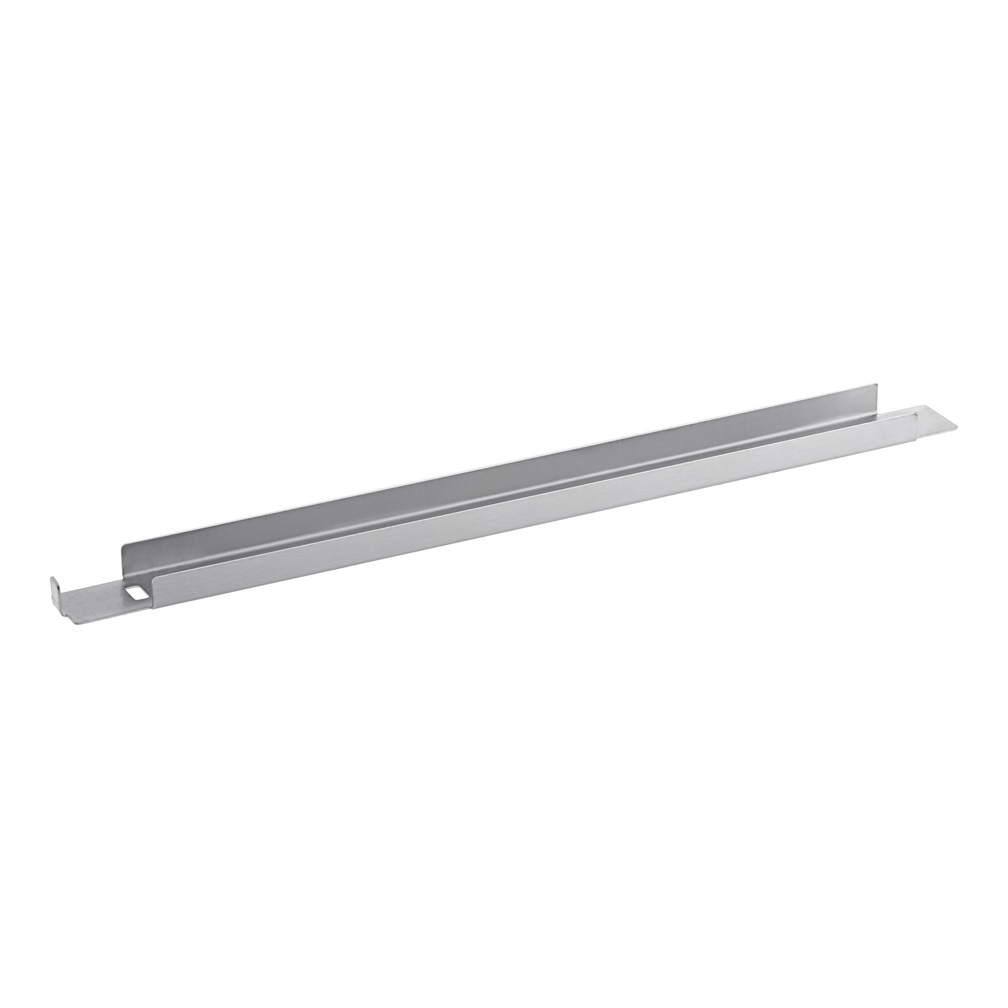 A stainless steel rectangular metal divider bar with a long handle.