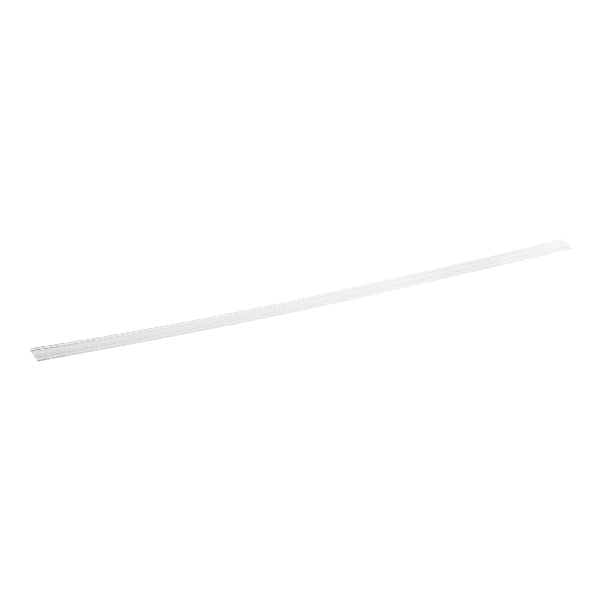 A long thin white plastic strip with a handle on one end.