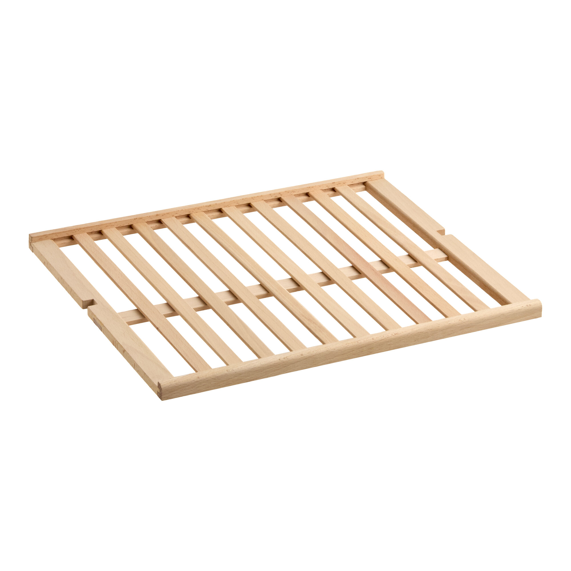A small wooden shelf with slats, designed for use with specific AvaValley wine refrigerator models.