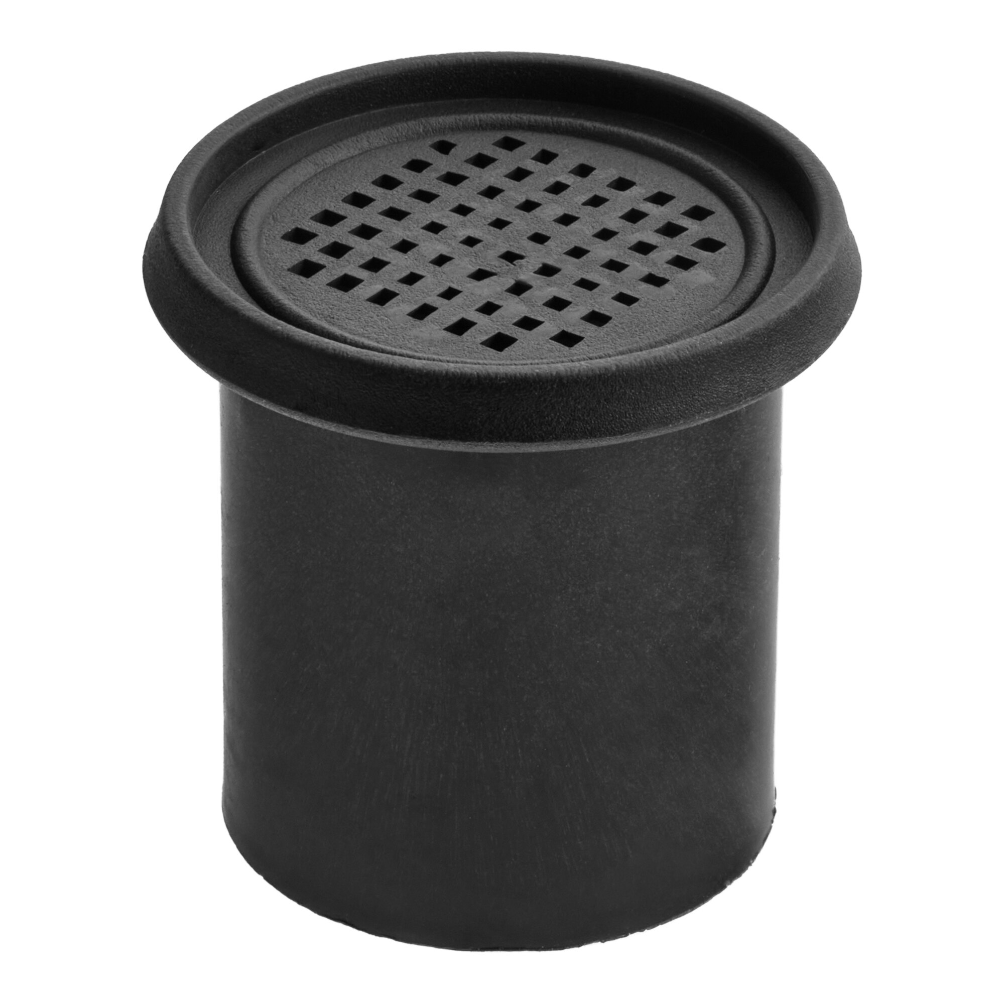 A black cylindrical carbon filter with a perforated top, designed for AvaValley WRC and BRC Series equipment.