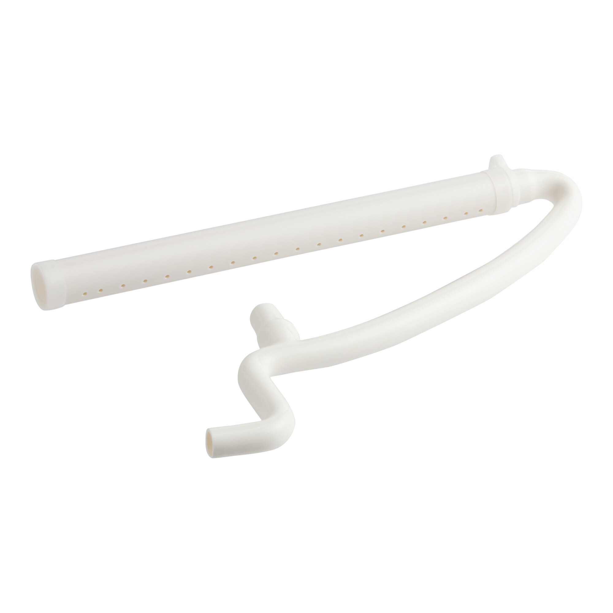 A white 15-inch spray pipe designed for use with specific Avantco ice machine models.