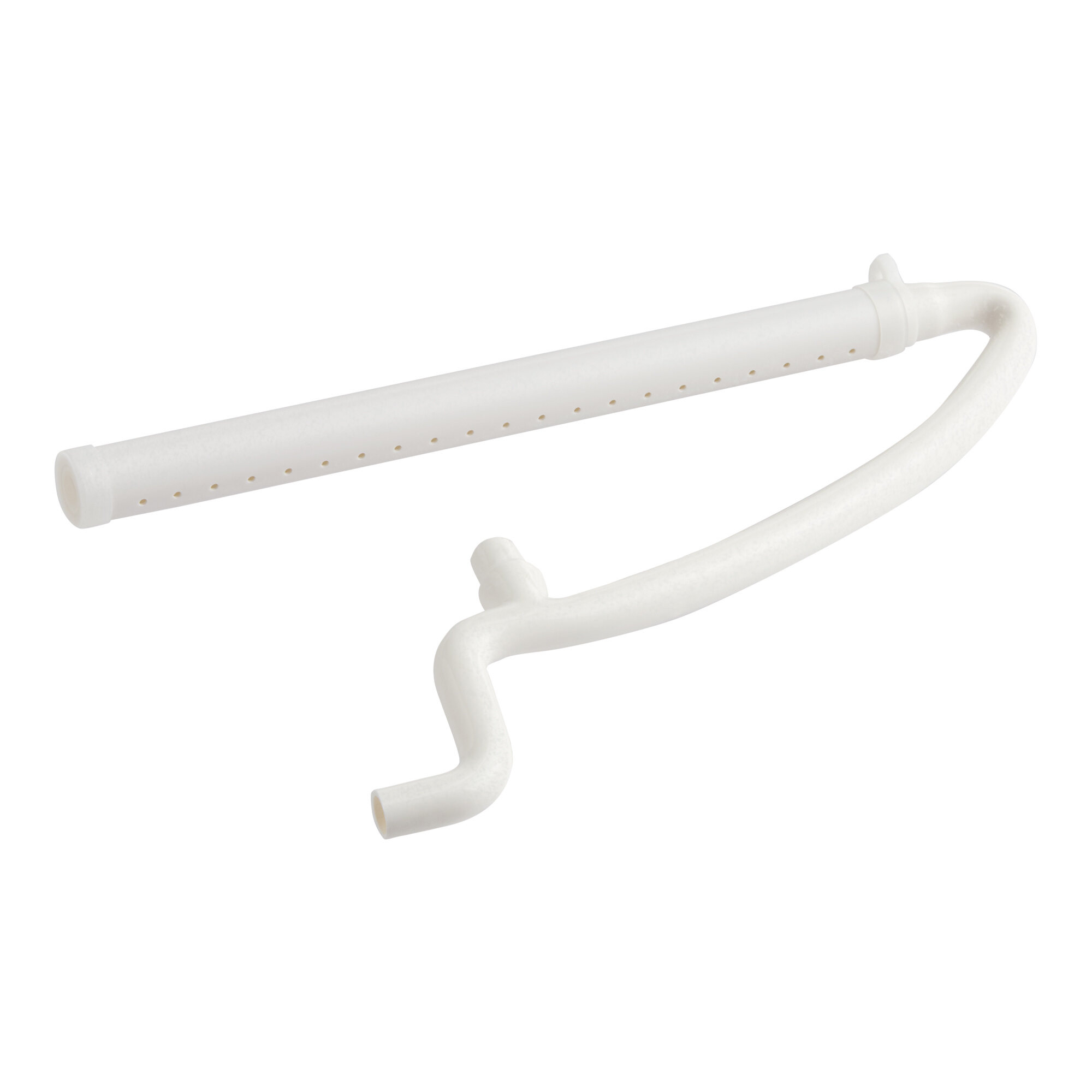 A white 16 1/8-inch spray pipe designed for Avantco MC-F and KMC-F Series ice machines.