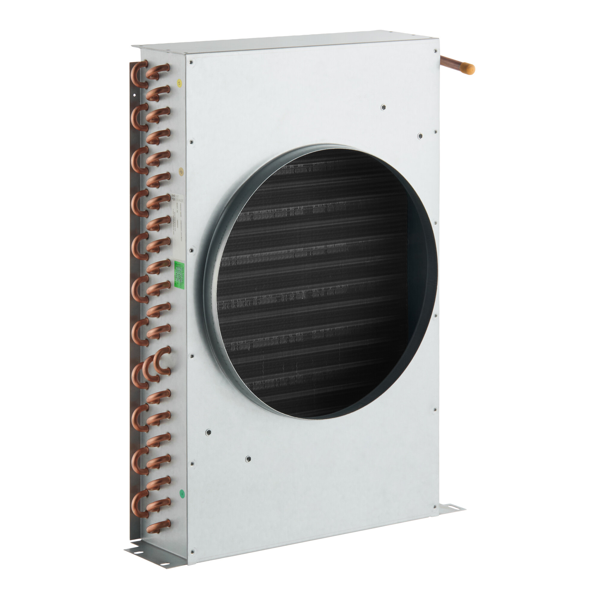 A metal condenser unit with copper tubing, designed for use with Avantco EMC-F-422-A and EMC-H-422-A ice machines.