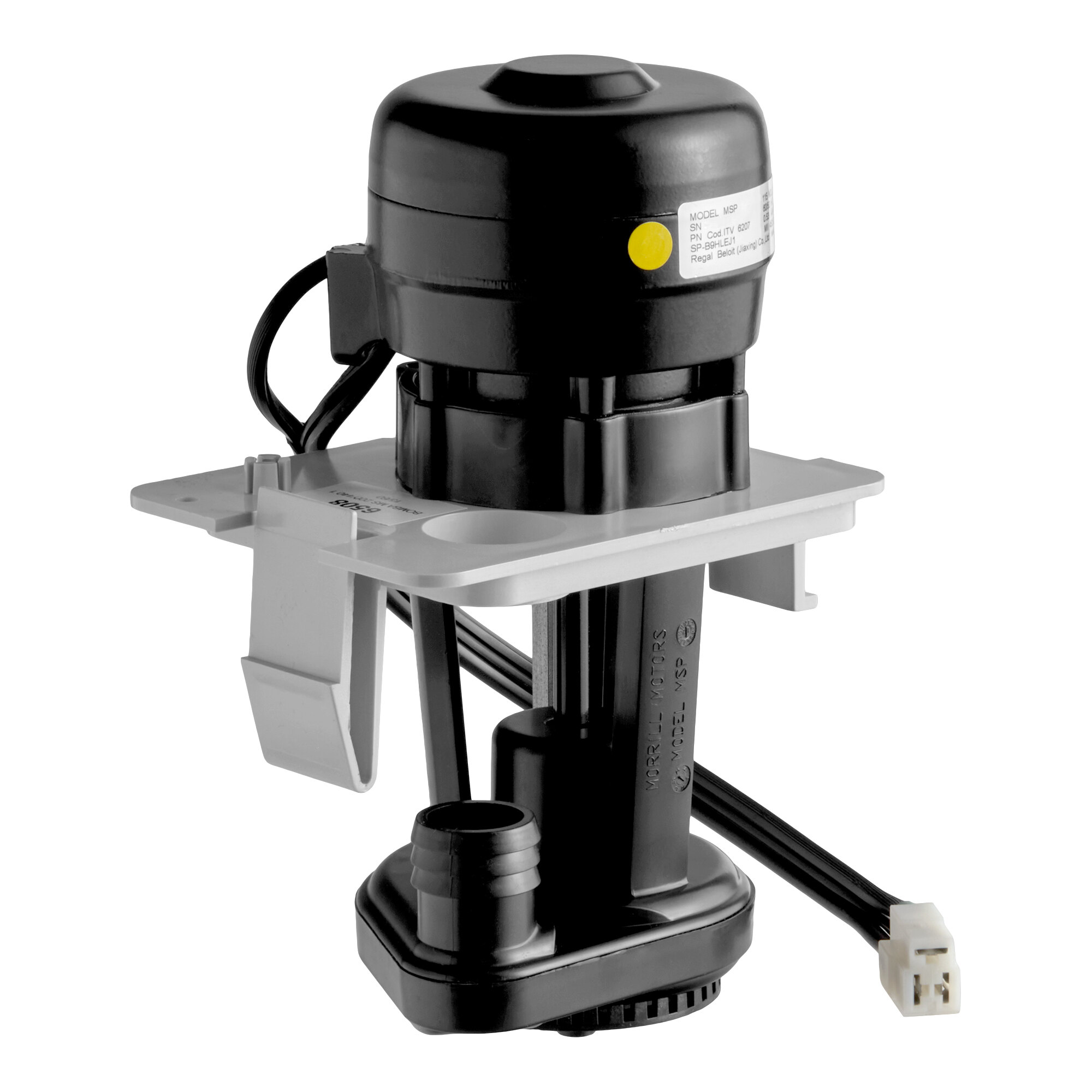 A water pump assembly designed for Avantco Ice EMC-H-530-A, EMC-H-422-A, EMC-F-530-A, and EMC-F-422-A ice machines.