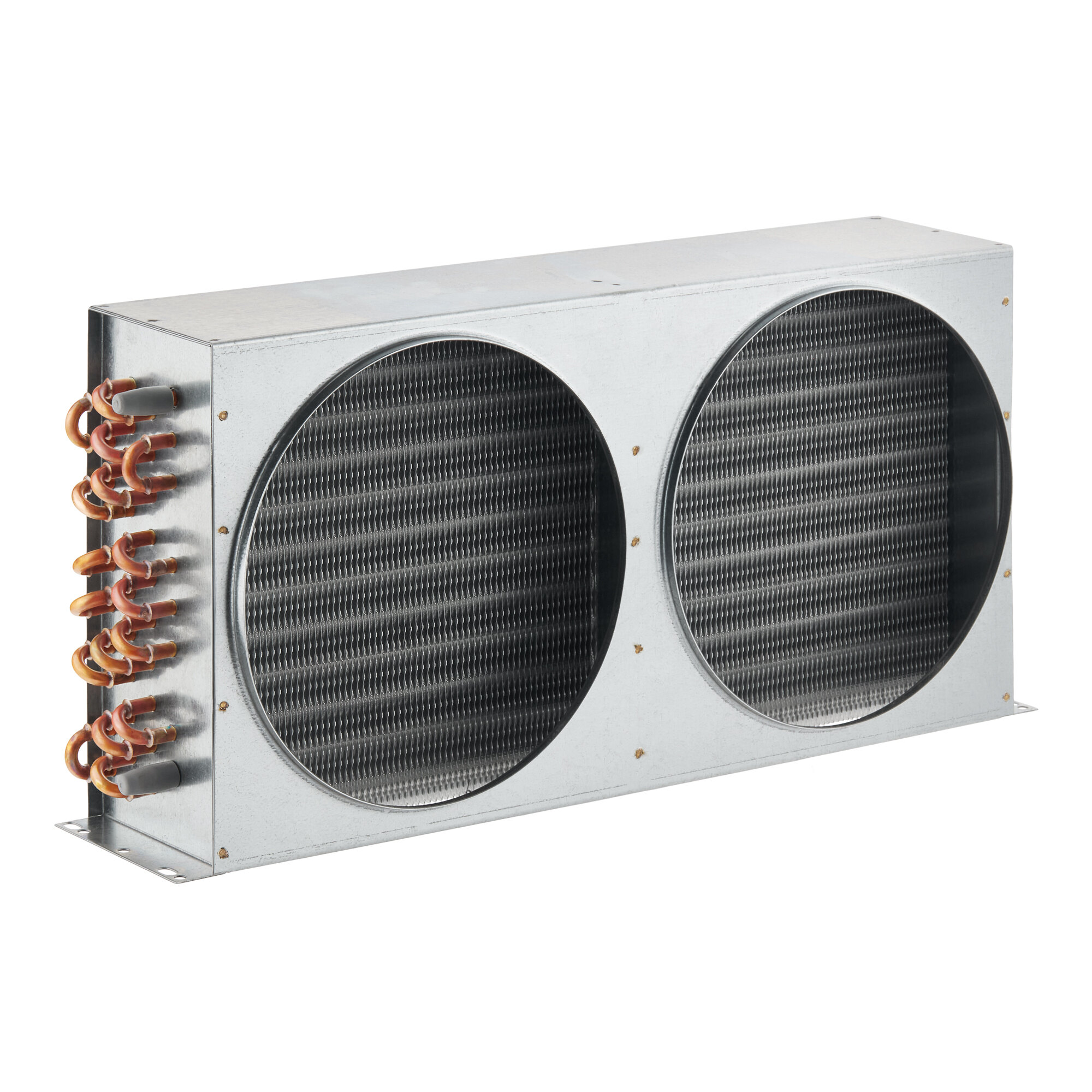 A metal condenser unit designed for use with Avantco EUC-F-340-A and EUC-H-340-A refrigeration equipment.
