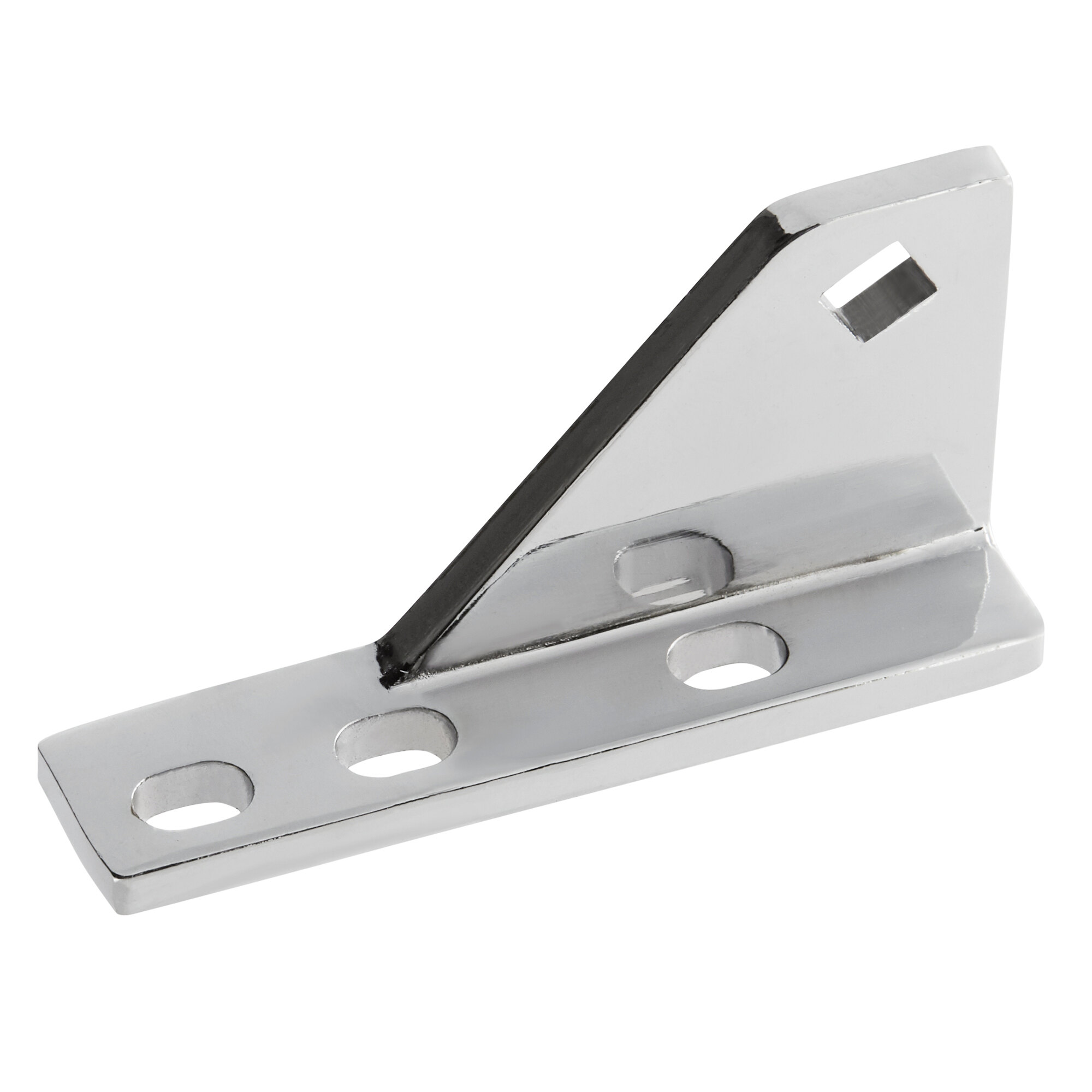 A metal bottom right hinge with multiple mounting holes, designed for Avantco UDD and UBB series equipment.