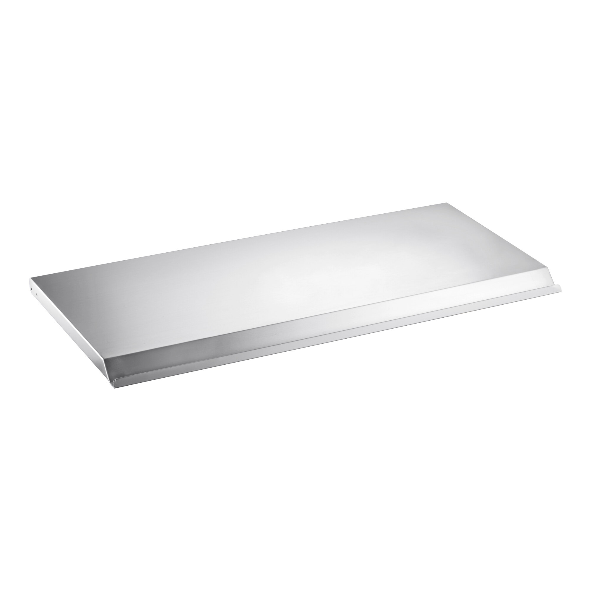 A stainless steel prep rail lid designed for the Avantco CPT-48.