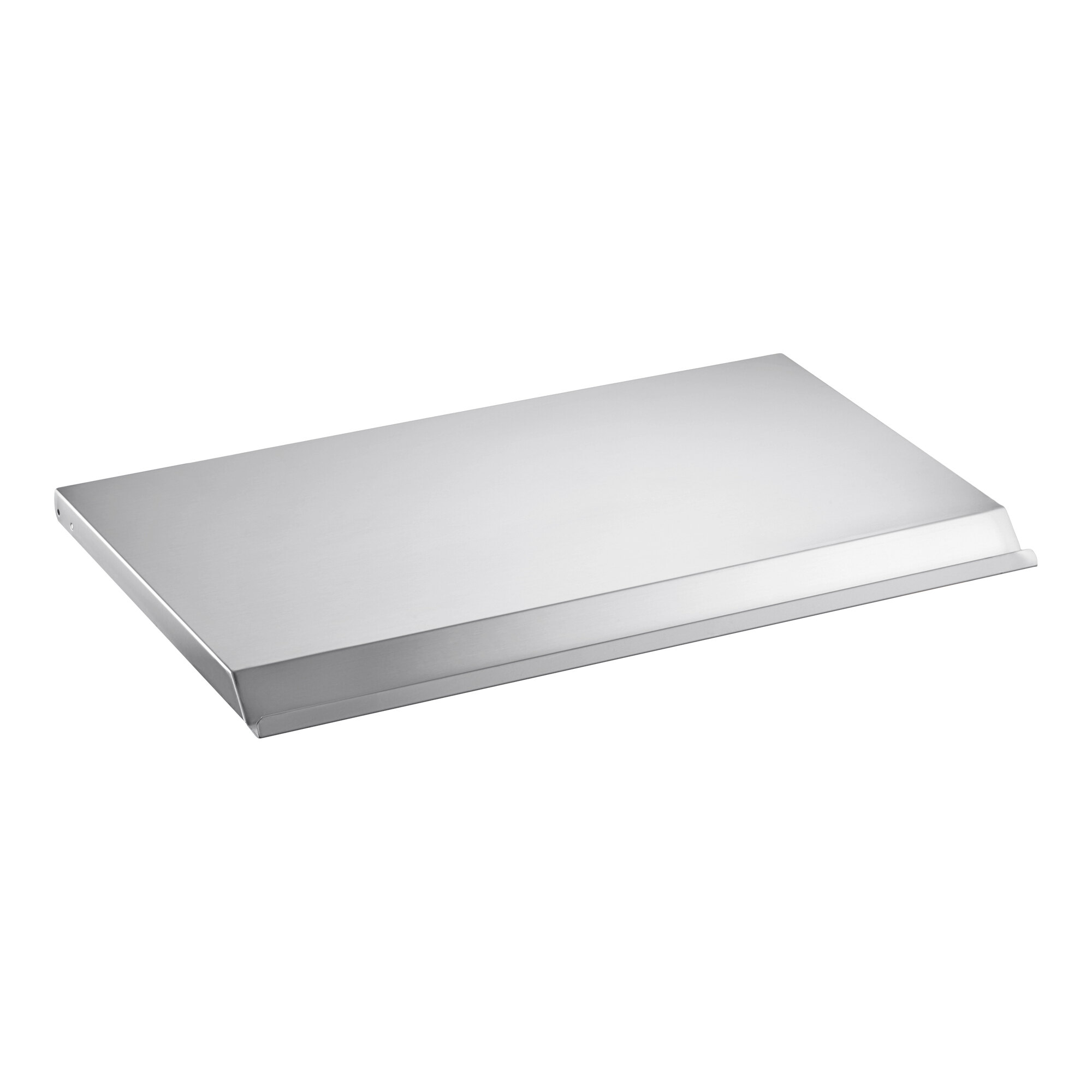 A stainless steel prep rail lid designed for the Avantco CPT-40.