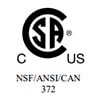 NSF/ANSI/CAN 372 (Certified by CSA)