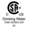 NSF/ANSI/CAN 61 (Certified by CSA)