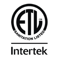 This item meets the sanitation standards imposed by the ETL, a division of the Intertek Group.