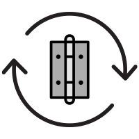 Field-Reversible Doors